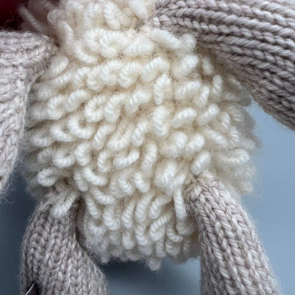 Aran Woollen Mills Sheep Plush Toy Kids OS Cream Tan 100% Merino Wool EUC - Picture 6 of 6